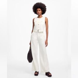 Madewell Cream Wide Leg Jeans